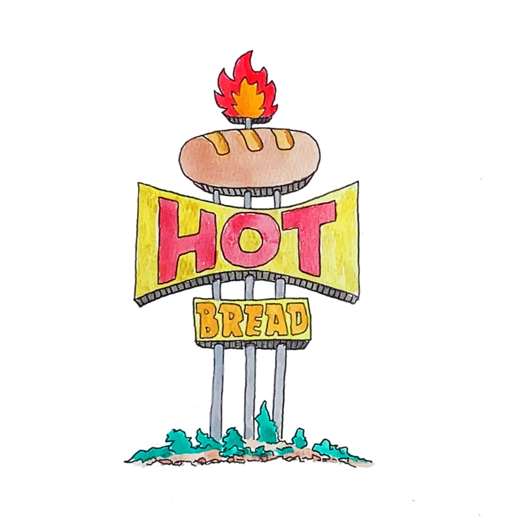 Hot Bread holiday sign