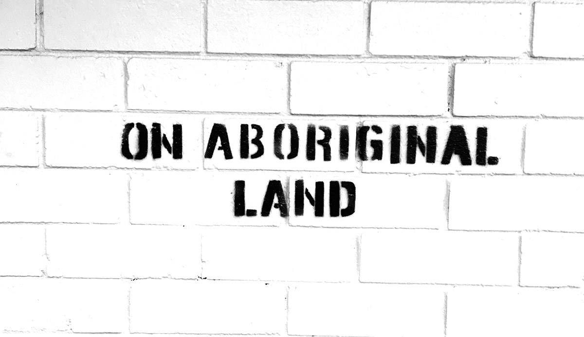 On Aboriginal Land sign