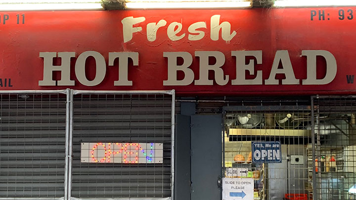 hot bread bakery sign Redfern