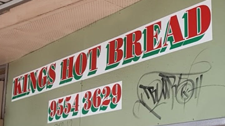 hot bread bakery sign Kings