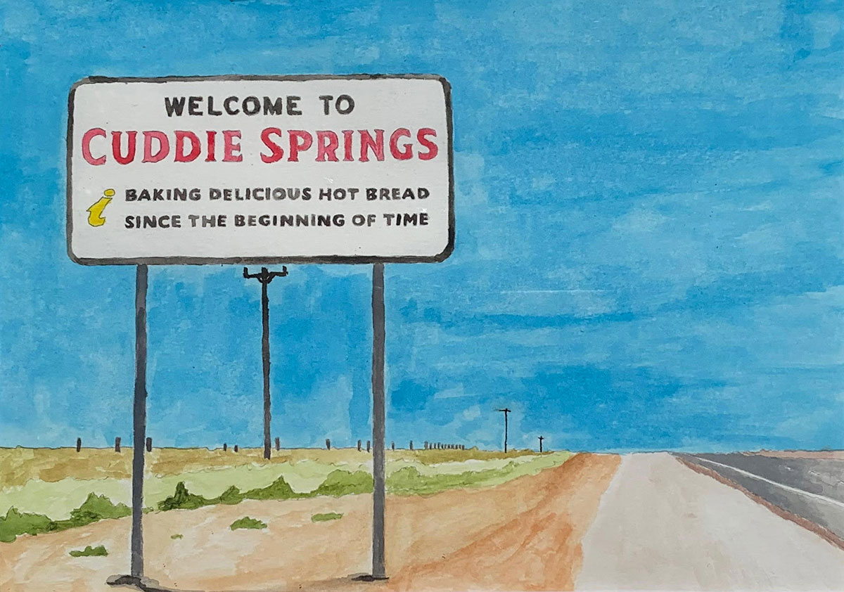 Cuddie Springs sign