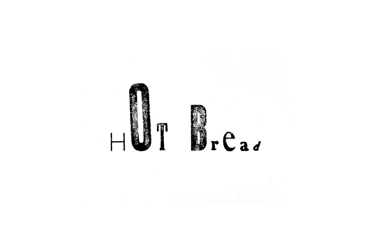 Hot Bread printed in Woodtype